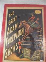 1960 Circus Poster Great Adam Forepaugh Shows