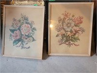 Pair of Vintage Floral Prints