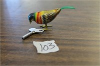 Vintage Wind up bird w/ key
