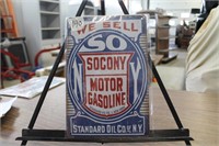New 8 x 12 SOCONY Gas sign