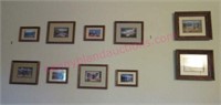 Lot: 10 smaller picture frames (main living room)