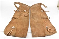 Youth/Child's Leather Western Chaps w/Conchos