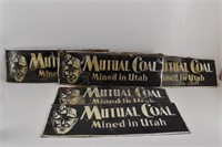 (5) Mutual Coal Mined In Utah Signs
