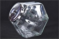 Glass Penny Candy Jar w/ Chrome Lid