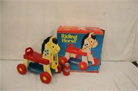 Vintage Fisher Price Riding Horse w/ Original Box