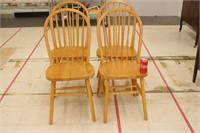 Set of 4 Wooden Chairs