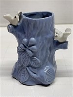 Antique Tree Stump Flower Pot / Vase