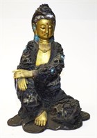 Cast bronze Guan Yin figure