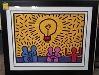 72 - FRAMED KEITH HARING ART W/ COA