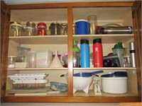 Contents of cabinet (Hydro Flask & misc)