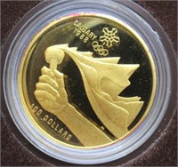 1987 Canada $100 1/4 Oz. Gold Olympic Proof