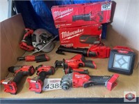 Milwaukee lot of (10) assorted Milwaukee tools,