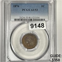 1876 Indian Head Cent PCGS-AU53