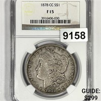 1878-CC Morgan Silver Dollar NGC-F15