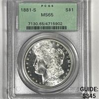 1881-S Morgan Silver Dollar PCGS-MS65