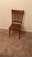 Straight Back Oak Chair