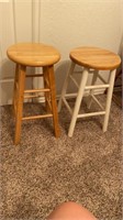 (2) Wooden Stools