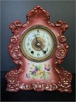 Antique Waterbury Porcelain Clock - Works!