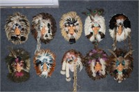 TEN SOUTHWESTERN DECORATIVE MASKS