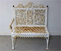CAST IRON ONE ARMED BENCH