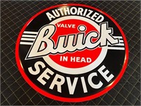 2ft Round Tin Buick Sign