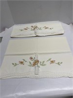 Beautiful Vintage Embroidered Pillow Cases