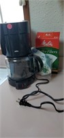 Braun coffee pot and filters  (kitchen)
