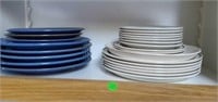 Contents of shelf plates  (kitchen)