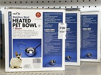 (3) Ape Heated Pet Bowl