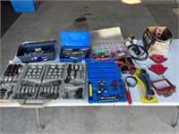Table Lot of Various Tools
