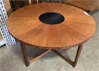 MID CENTURY ROUND COFFEE TABLE WITH