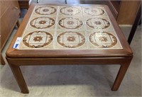 MID CENTURY TILE TOP OCCASIONAL TABLE