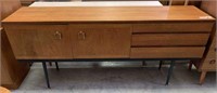 MID CENTURY SIDEBOARD WITH DROP FRONT, 3