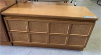MID CENTURY LOW CABINET WITH 2 DRAWERS