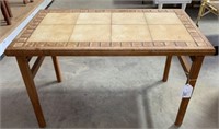 MID CENTURY TILE TOPPED COFFEE TABLE -