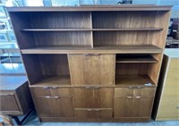 MID CENTURY WALL UNIT WITH DROP FRONT &