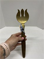 Solid Brass Serving Fork