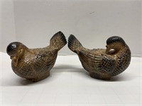 2 Vintage Ceramic Birds Home Decor