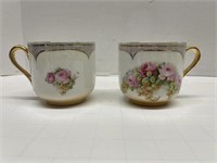 2 Pretty Antique Tea Cups / Mugs Germany