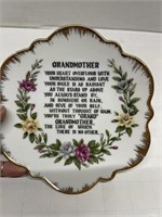 Beautiful Grandmother Tribute Plate