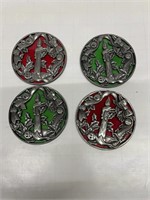 Red and Green Christmas Coasters