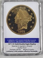 Carson City Double Eagle Replica Collectible Coin