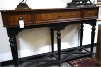 Finely Inlaid three door console