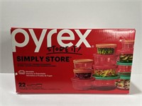 NEW PYREX SIMPLY STORE 22 PIECE SET