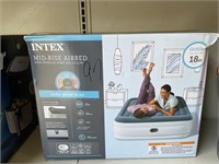 NEW INTEX MID RISE AIR BED 18" QUEEN MATTRESS