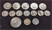 Silver Quarters & Kennedy Half Dollars