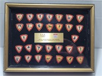 1988 Seoul Olympics Pin Set in Frame