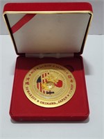 2002 USMC Okinawa Large Challenge Coin in Case