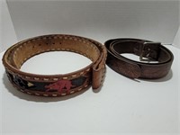 Pair of Vintage Leather Country Belts