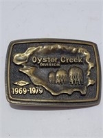 1979 DOW Oyster Creek Brass Belt Buckle